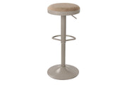 Dimo Tabouret Tom en Polypropylène et Tissu Taupe – Tabouret Moderne pour Cuisine et Péninsule