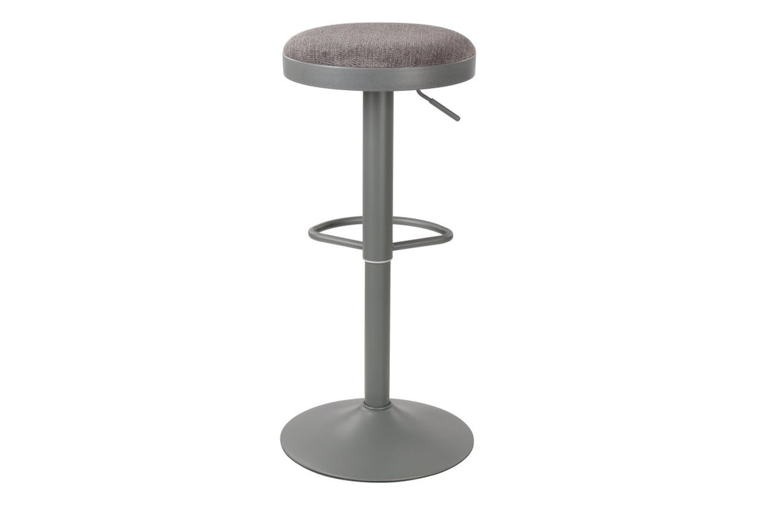 Dimo Tabouret Tom en Polypropylène et Tissu Gris – Tabouret Moderne pour Cuisine et Presqu'île