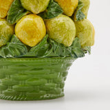 Cône de citron EDG Enzo De Gasperi avec panier H 47 cm P 28 cm Couleur jaune et vert