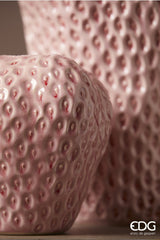Vase EDG Enzo De Gasperi Strawberry Chakra H 21 cm P 20 cm Rose pâle