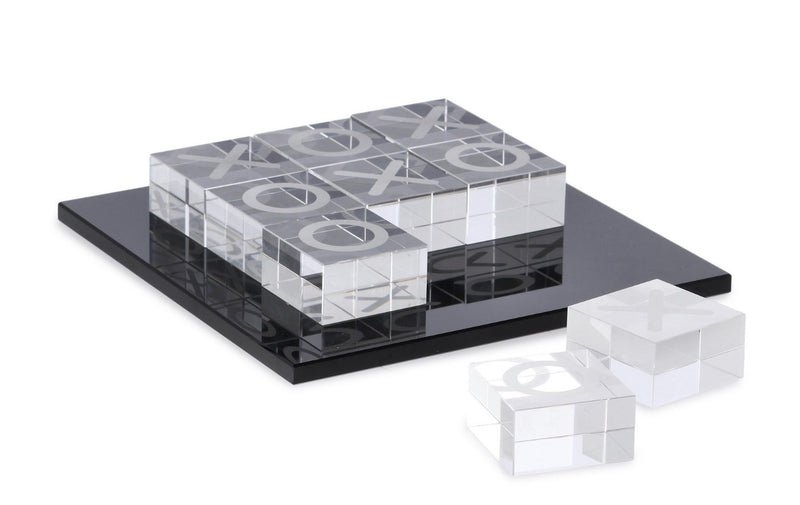 Bizzotto Décoration Noël Tris Carlson Transparent et Noir 23x23 cm – Ornement Décoratif pour la Maison et Idée Cadeau de Noël