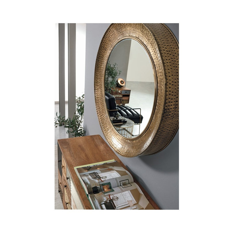 Miroir Rond Bizzotto Adara Or Ø 80 Cm