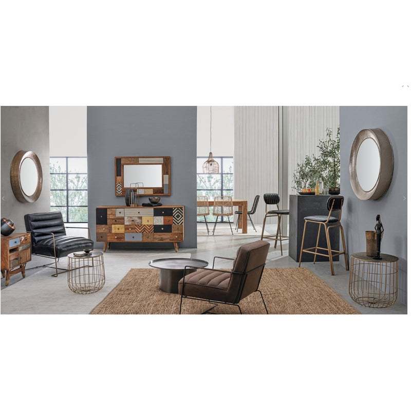 Miroir Rond Bizzotto Adara Or Ø 80 Cm