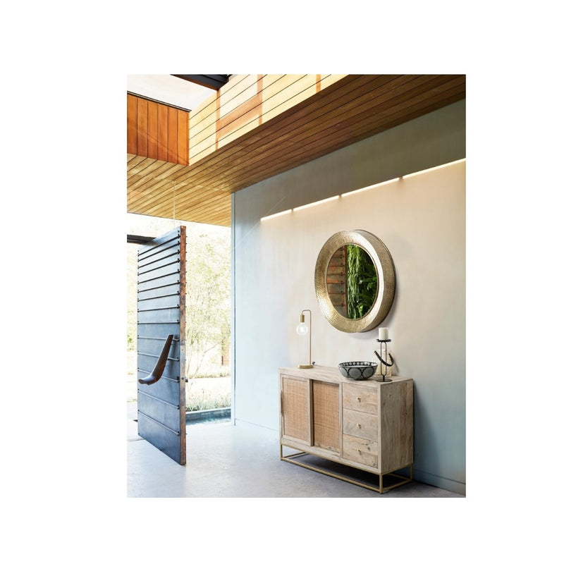 Miroir Rond Bizzotto Adara Or Ø 80 Cm