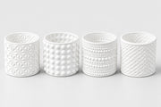 Bougeoirs en verre ARPIMEX Ø 7 cm H 6,8 cm Blanc Mix 4 pièces