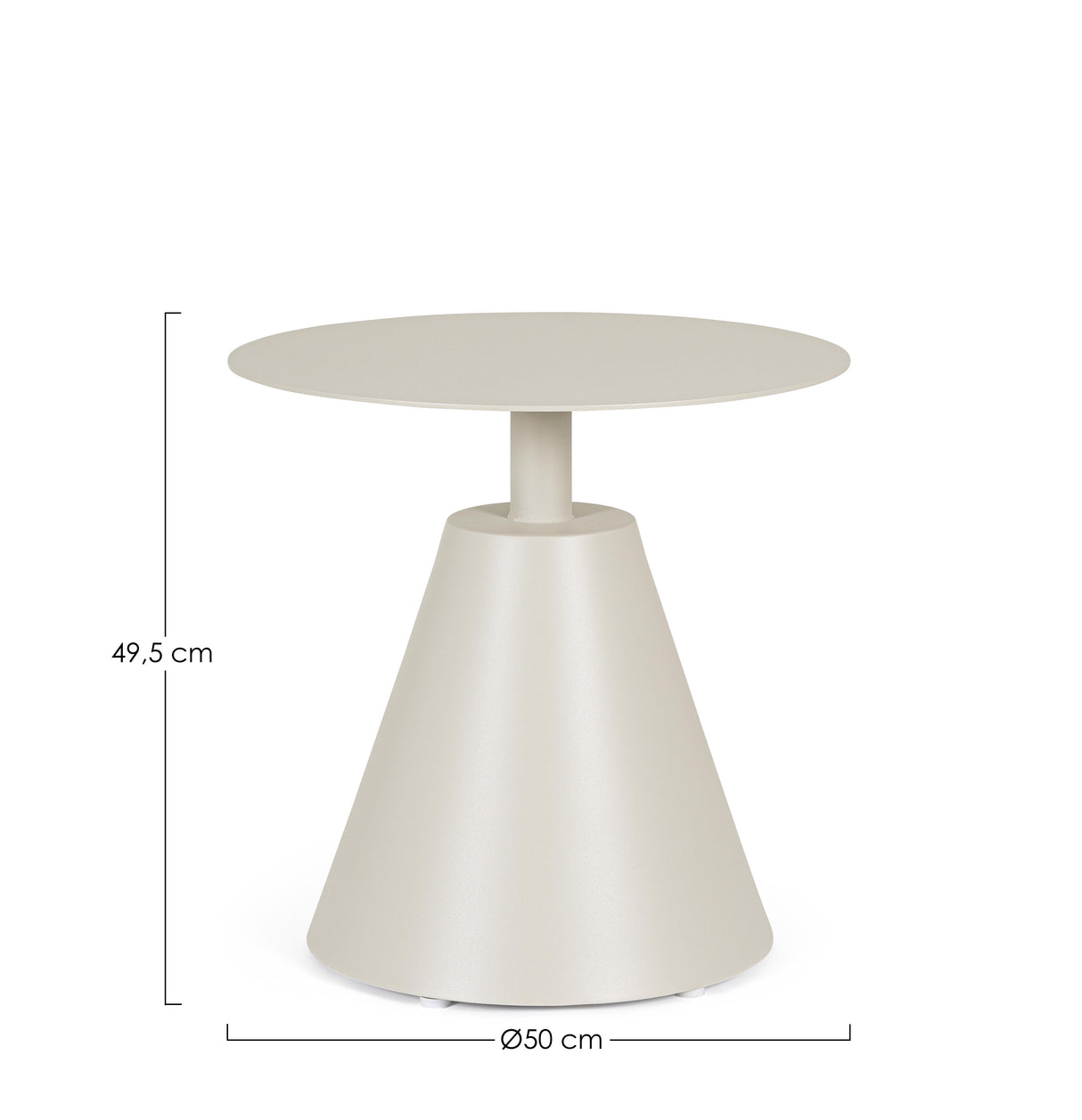 bizzotto bizzotto tavolino aloha d 50 cm h 495 cm sandshell ean 8051836677944