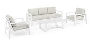 Ensemble de salon Bizzotto Baltic White 4 pièces