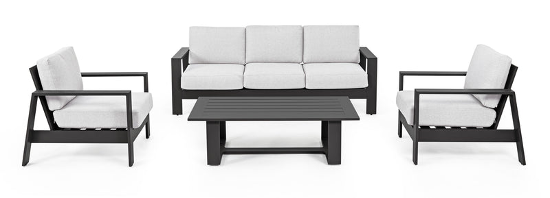 Ensemble de salon Bizzotto 4 pièces, anthracite baltique