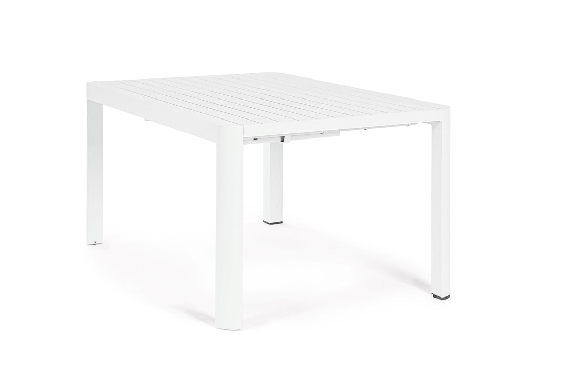 Table carrée extensible Bizzotto Kiplin 149 x 97 / 149 cm Blanche