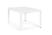 Table carrée extensible Bizzotto Kiplin 149 x 97 / 149 cm Blanche