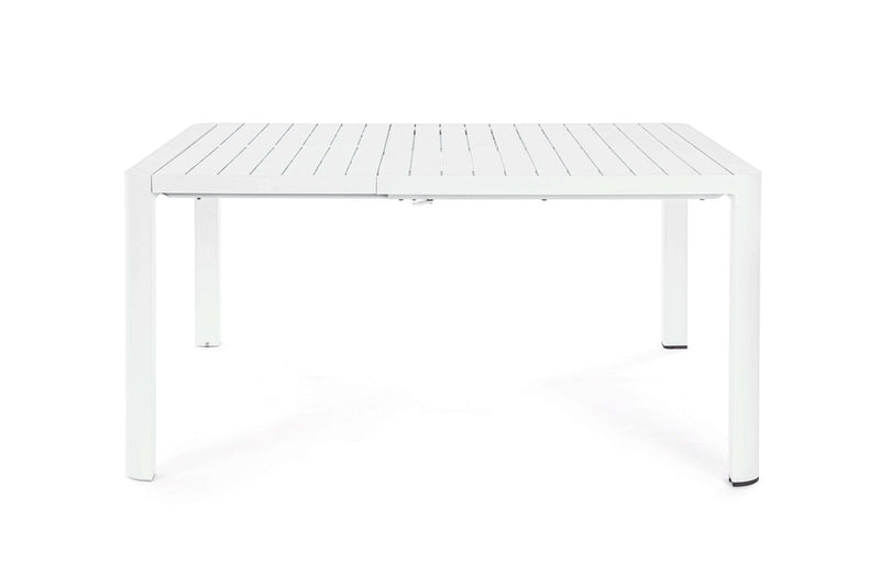 Table carrée extensible Bizzotto Kiplin 149 x 97 / 149 cm Blanche
