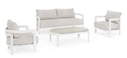 Ensemble de 4 chaises de salon Bizzotto Presley blanches