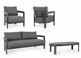 Bizzotto Set 4 Presley Lounge Anthracite