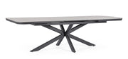 Bizzotto Pascal Table extensible anthracite aluminium pierre 200–260 cm