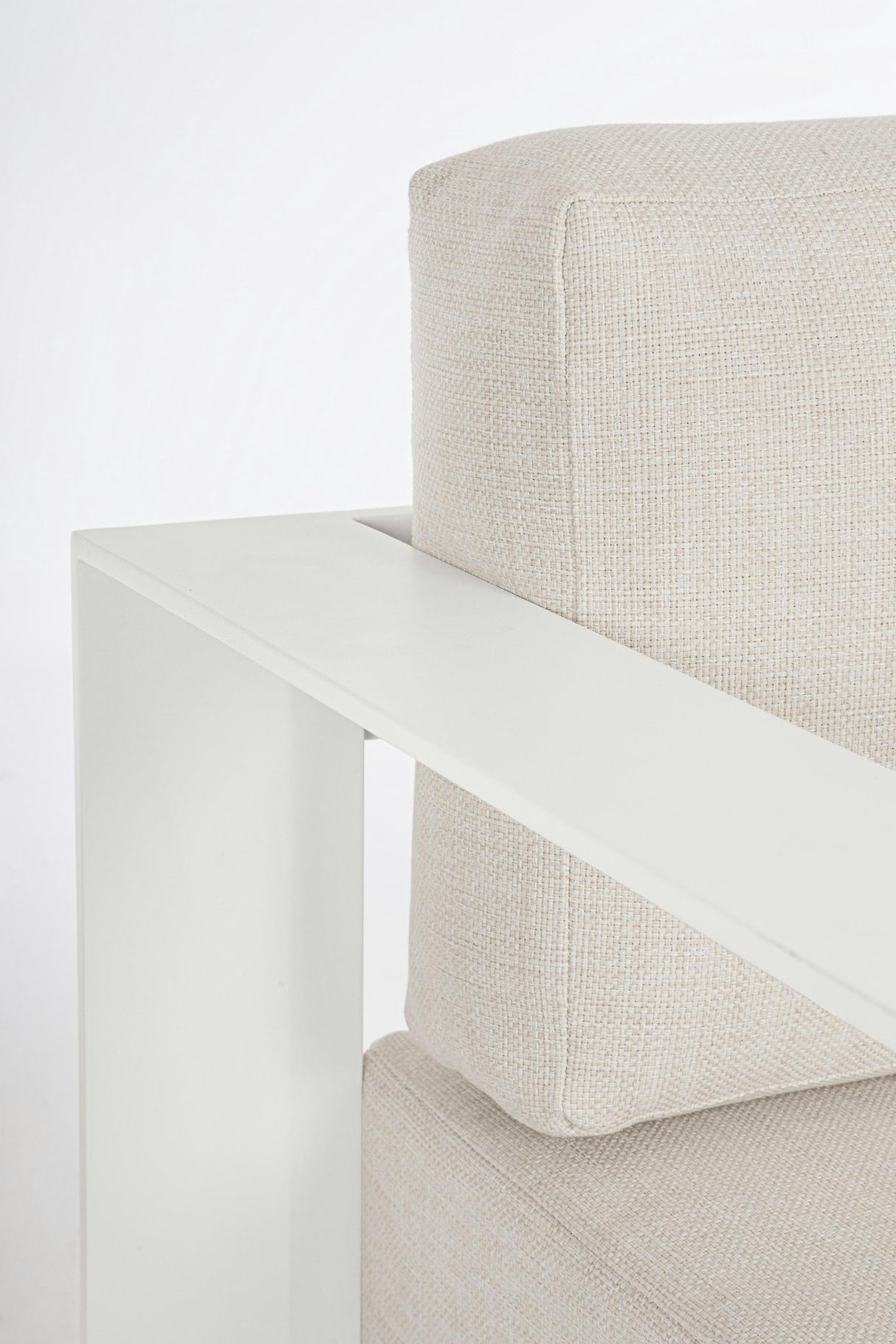 Ensemble de salon Bizzotto Moses 4 éléments blanc vapeur