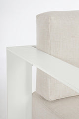 Ensemble de salon Bizzotto Moses 4 éléments blanc vapeur