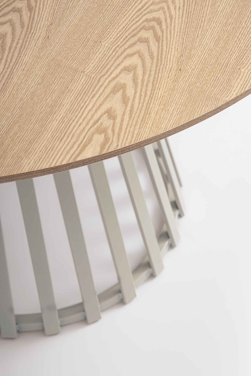 Table ronde Bizzotto Cillian D 120 cm Gris chaud naturel