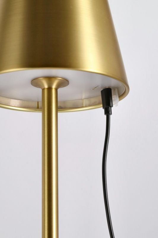 Lampe de table LED Bizzotto Etna H 38 cm Doré