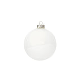Bizzotto Sfera di Natale in Vetro Bianco Lucido D 10 cm