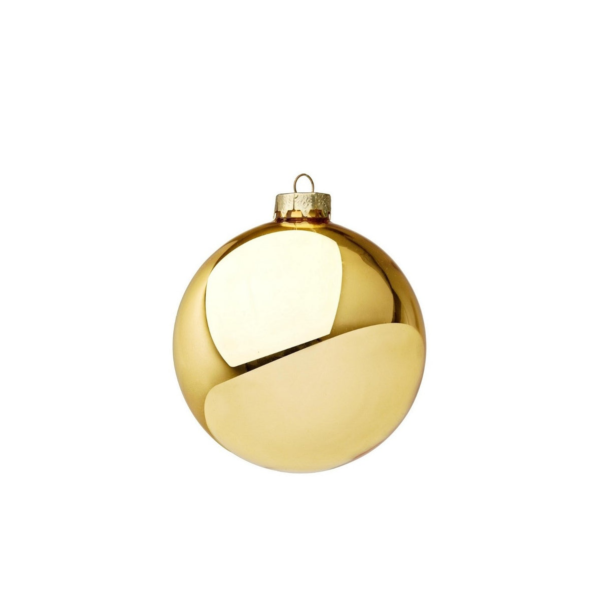 Bizzotto Sfera in Vetro Oro Lucido D 10 cm – Decorazione Natalizia