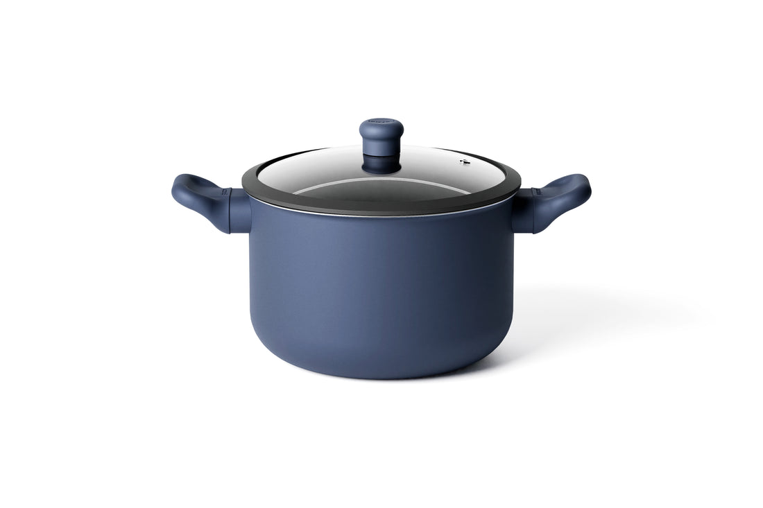 guzzini guzzini cuocipasta con coperchio in vetro d 22 cm cookcolor blu navy ean 8008392408871