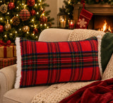 Bizzotto Cuscino Richard Tartan Rosso 40x60 cm Cuscino Decorativo Natalizio