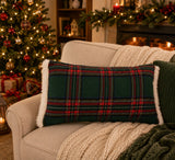 Bizzotto Cuscino Richard Tartan Verde 40x60 cm Cuscino Decorativo Natalizio