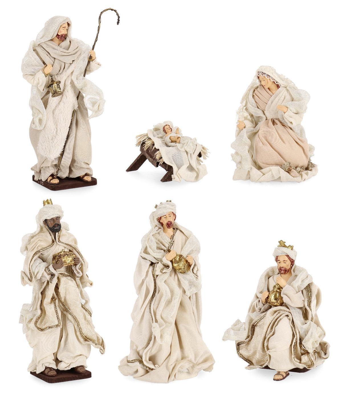 Bizzotto Natività Majestic Rosa 6 Figure – Presepe Natalizio