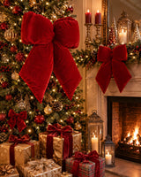 Bizzotto Pendaglio Linsey Fiocco Rosso H 48 cm Decorazione per Albero di Natale