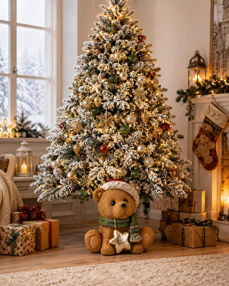 Bizzotto Base per Albero di Natale Bear H 54 cm Copribase Natalizio Decorativo