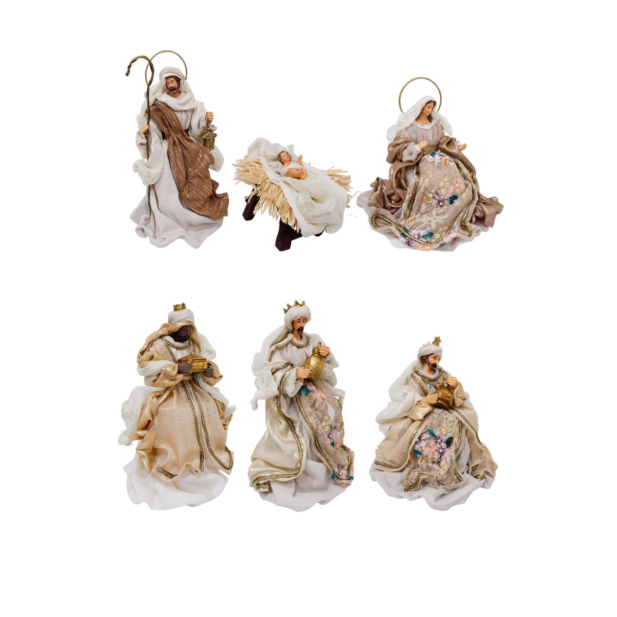 Bizzotto Natività Devoted Beige e Oro 6 Figure – Presepe Natalizio