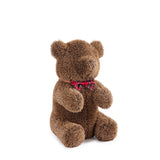 Bizzotto Decorazione Orso di Natale in Erba Sintetica con Fiocco Rosso H 65 cm Addobbo Natalizio