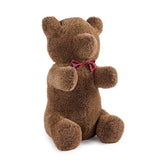 Bizzotto Decorazione Orso di Natale in Erba Sintetica con Fiocco Rosso H 100 cm Addobbo Natalizio