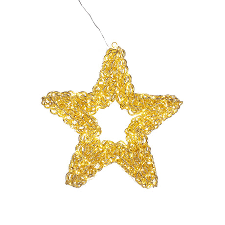 Bizzotto Stella Natalizia Zoe Oro con 500 Micro LED Classic 50x8x50 cm Decorazione Luminosa
