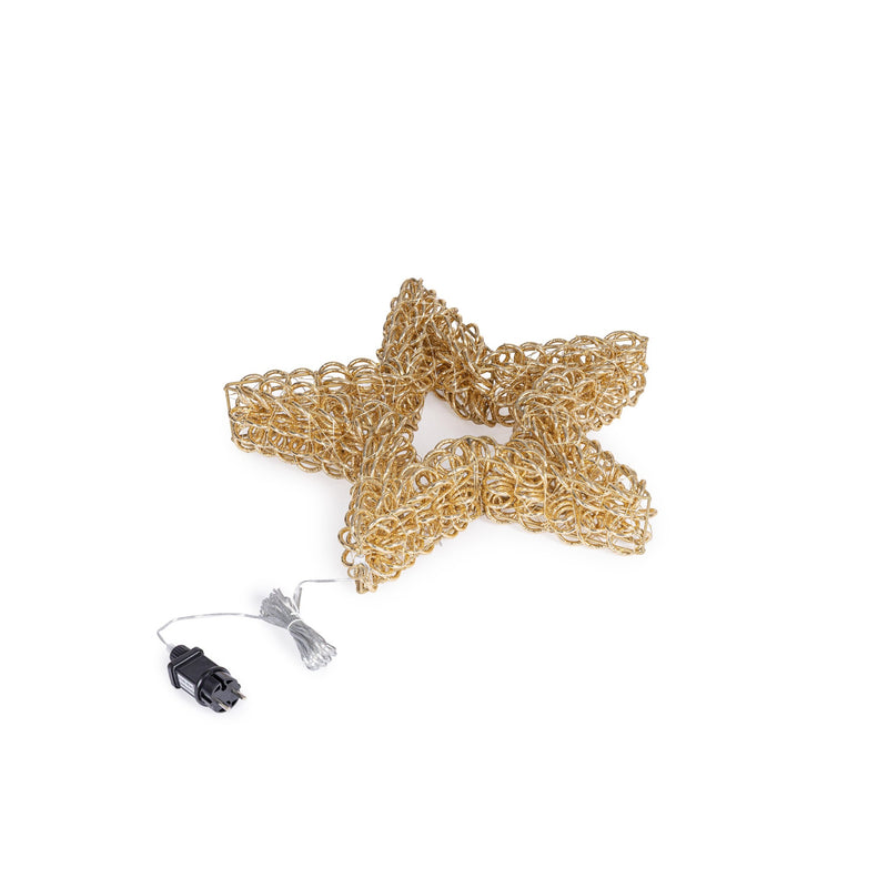 Bizzotto Stella Natalizia Zoe Oro con 500 Micro LED Classic 50x8x50 cm Decorazione Luminosa