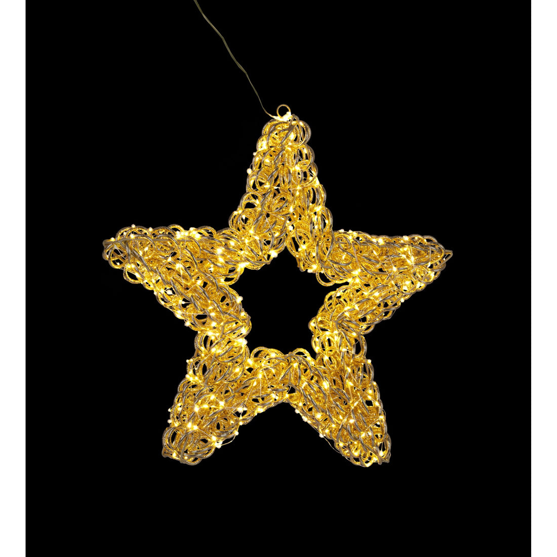 Bizzotto Stella Natalizia Zoe Oro con 500 Micro LED Classic 50x8x50 cm Decorazione Luminosa