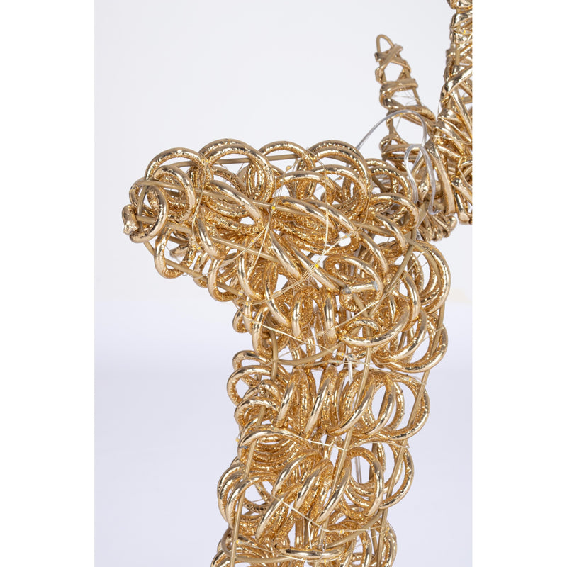 Bizzotto Renna Natalizia Zoe ST Oro con 600 Micro LED Classic 53x23x80 cm Decorazione Luminosa