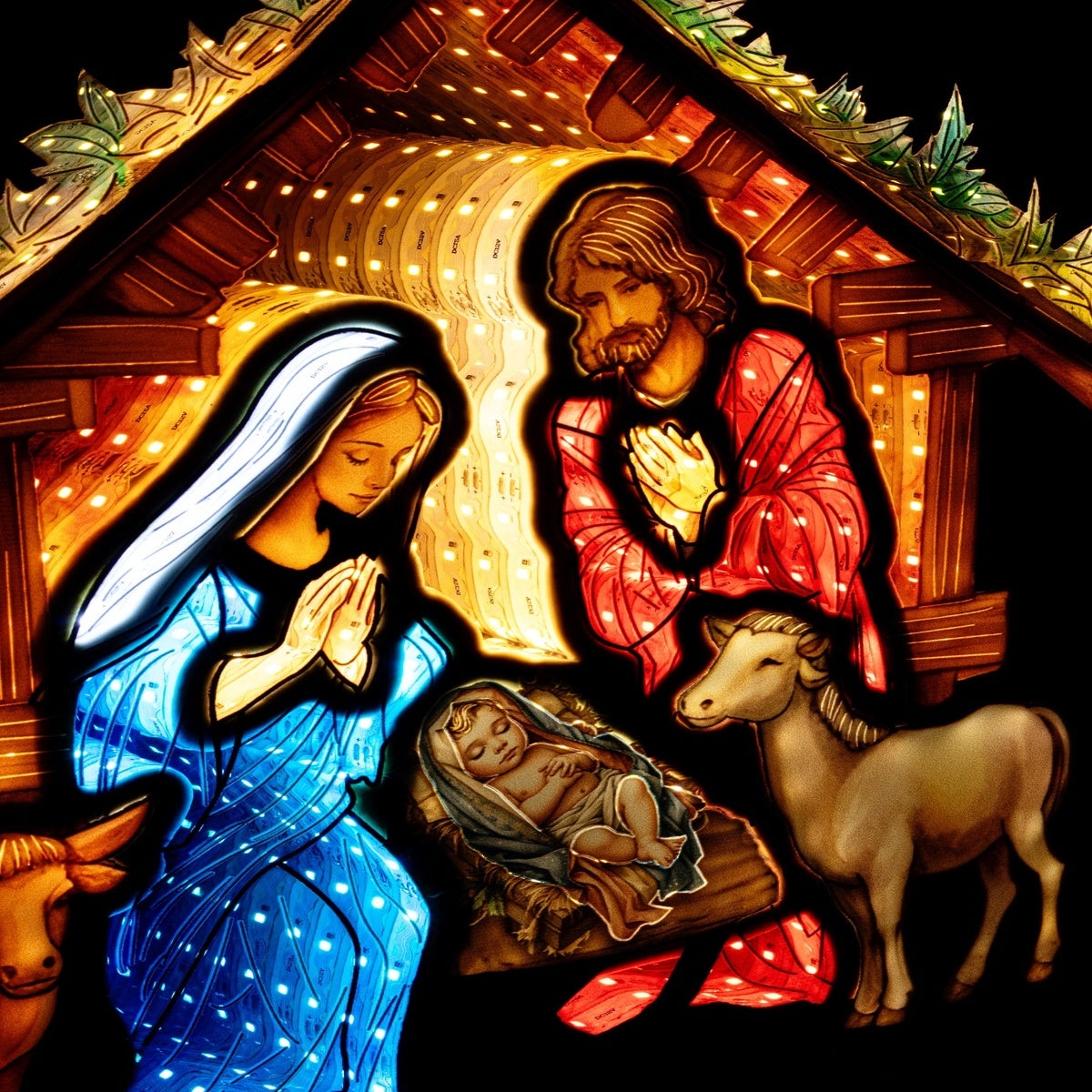 Bizzotto Natività Luminosa H 39 cm con 315 LED IP20 Decorazione Natalizia