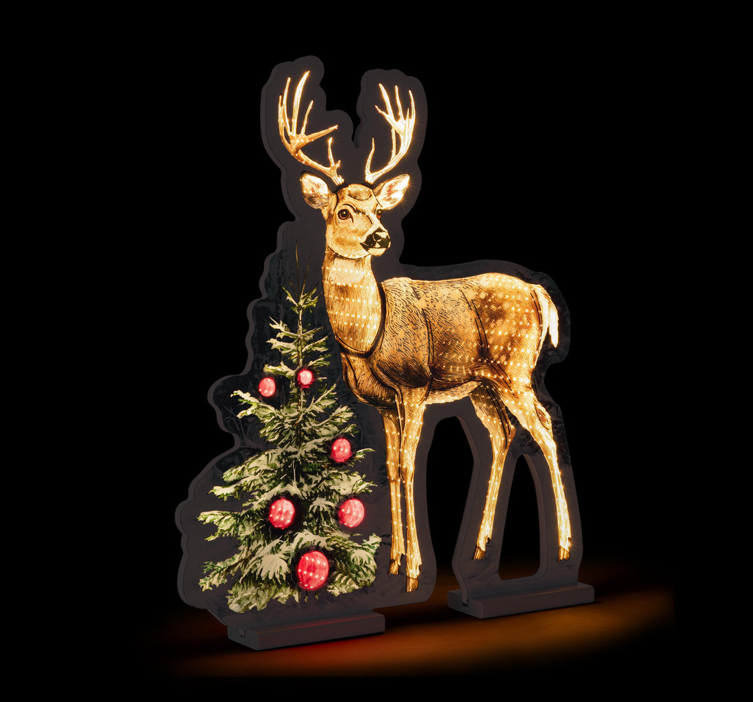 Bizzotto Cervo Natalizio Luminoso H 60 cm con 394 LED IP20 Décoration de Noël