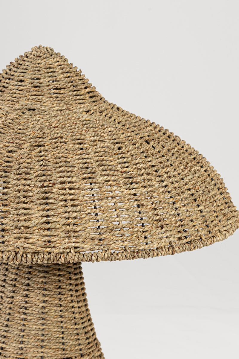 Bizzotto Fungo Natalizio Everen Stand en Seagrass Ø73xH90 cm – Décoration de Noël en Fibre Végétale pour la Maison