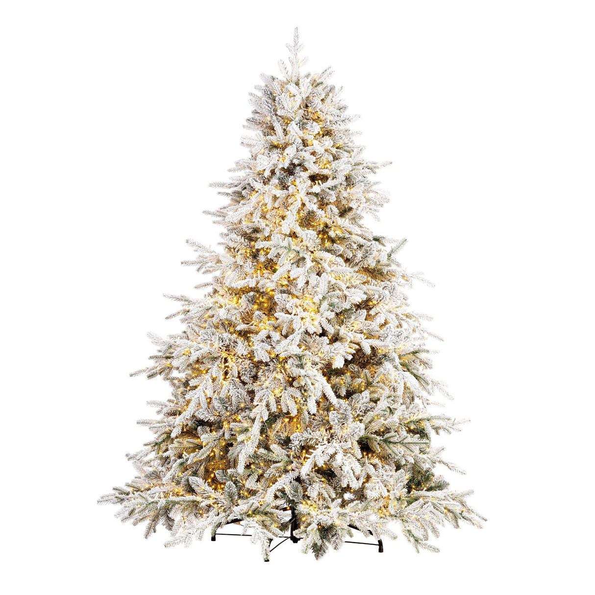 Bizzotto Albero di Natale Ritter Innevato H 180 cm con 2609 Rami e 4400 LED