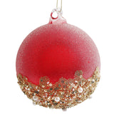 Bizzotto Sfera di Vetro Natale Brill Rosso D 10 cm Decorazione per Albero di Natale