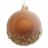 Bizzotto Sfera di Vetro Natale Brill Marrone d 10 cm Decorazione per Albero di Natale