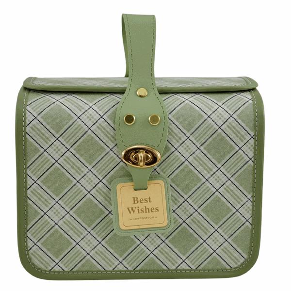L'Arcolaio Bauletto Rettangolare Medio Vintage Green 21,8X15,7X17 Cm