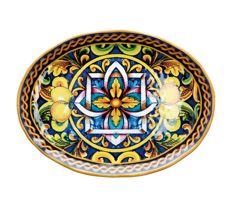regalo italiano regalo italiano vassoio ovale melamina lemon 40 x 30 cm h 3 cm giallo ean 8057586002296