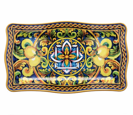regalo italiano regalo italiano vassoio rettangolare melamina lemon 48 x 28 cm h 2 cm giallo ean 8057586002340