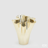 edg enzo de gasperi edg enzo de gasperi vaso drappo nida h 22 cm d 17 cm gold ean 8059824480934