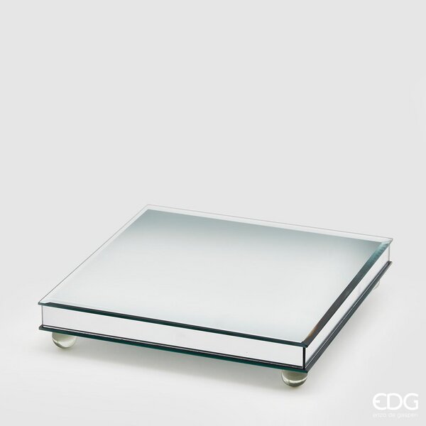 Miroir sur pied EDG Enzo De Gasperi avec pieds H 5 x 25 x 25 cm Argenté