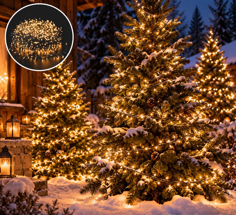 Guirlande Lumineuse Ad Trend 2000 MiniLED Blanc Chaud Extérieur avec Minuteur et Télécommande – Lumières de Noël