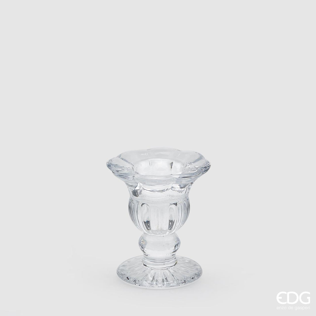 Bougeoir tulipe EDG Enzo De Gasperi H10 D9 Naturel Transparent
